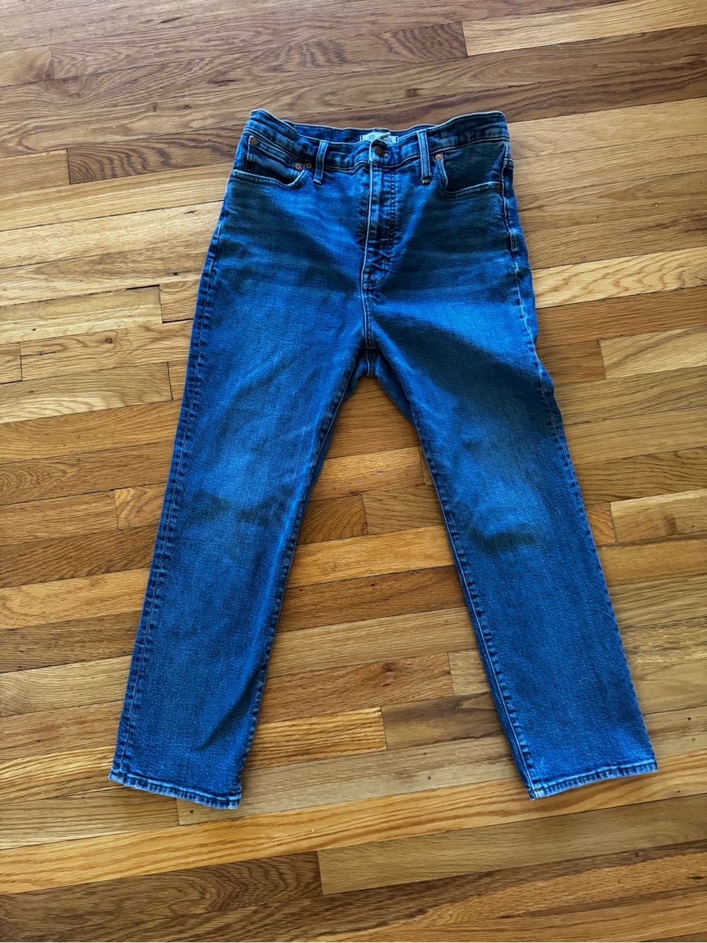 Madewell Women’s Slim Demi-Boot Blue Jeans